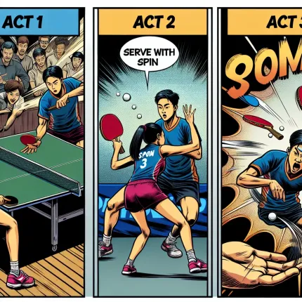 настольный теннис подачи с вращением