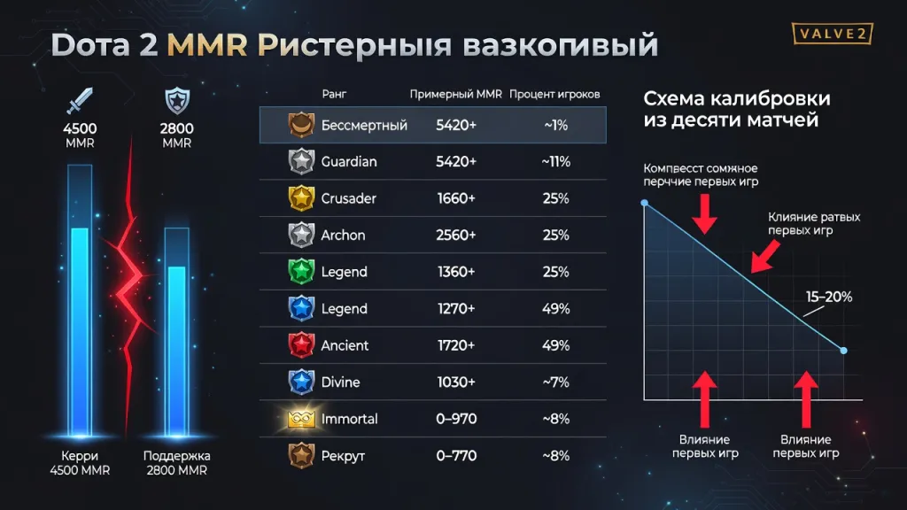 Как получить алмазный ранг в доте 2 в катке? MMR и ранги в Dota 2 - Как устроена рейтинговая система, калибровка и что нужно для продвижения от Рекрута до